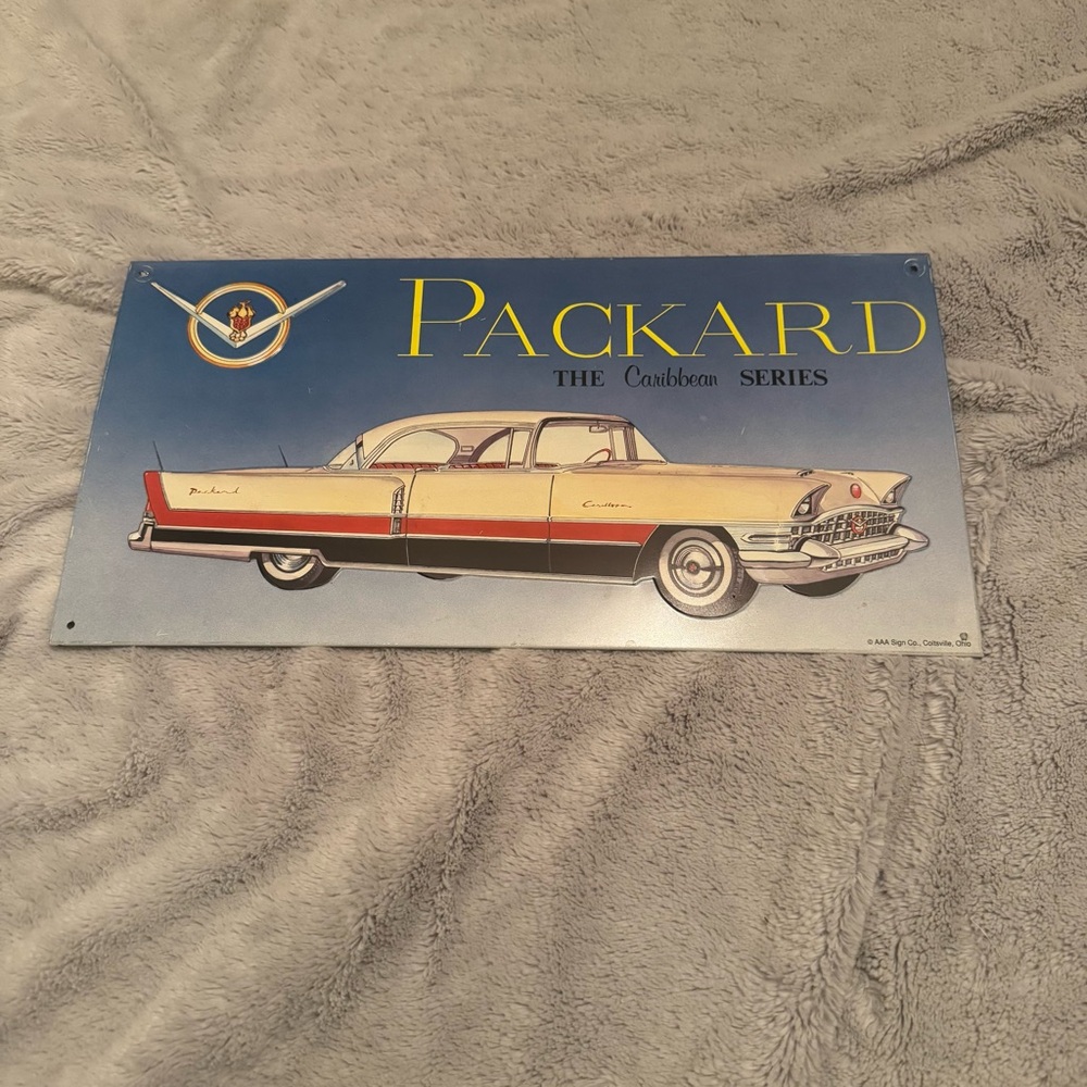 Packard Caribbean Series Tin Sign 8x12 AAA Sign Co. Metal Garage Decor‎ Car Art